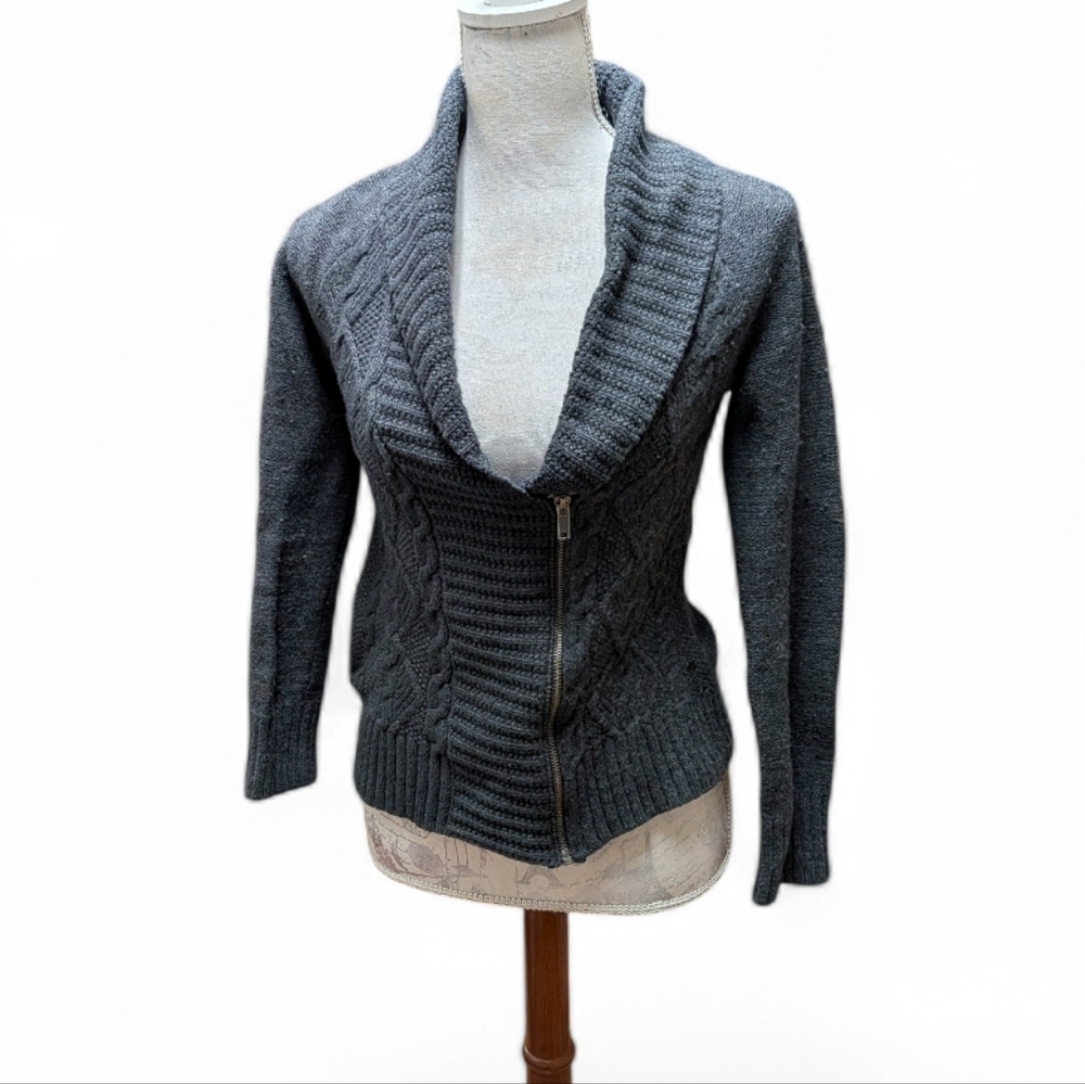 Eddie Bauer Gray Cable Knit Women's Sweater